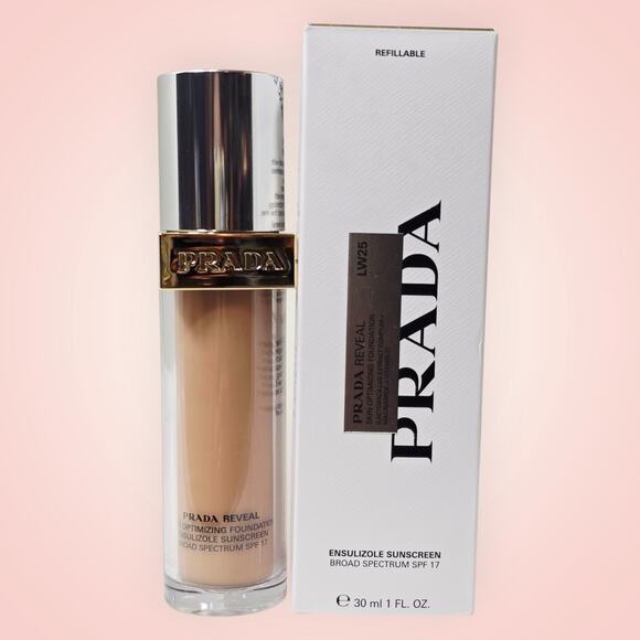 Prada Reveal Skin Optimazing Foundation LW25 Sunscreen SPF17 Refillable 1 fl oz - Picture 2 of 8